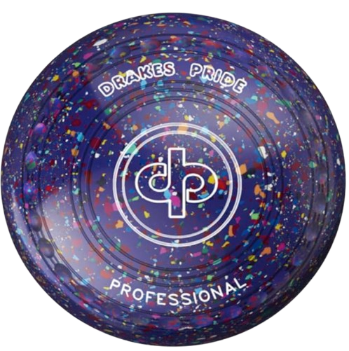 Drakes Pride Professional Bowls - Purple Harlequin, Gripped, Size 1, Heavy